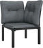 vidaXL 6-tlg. Garten-Lounge-Set Schwarz und Grau Poly Rattan [ : ] (3187762)