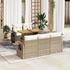 vidaXL 6-Tlg. Garten-Sofagarnitur Mit Kissen Beige Poly Rattan | Farbe: Schwarz und Creme Schwarz und Creme (3327101)