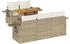 vidaXL 6-Tlg. Garten-Sofagarnitur Mit Kissen Beige Poly Rattan | Farbe: Schwarz und Creme Schwarz und Creme (3327101)