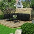 vidaXL 3-tlg. Garten-Lounge-Set mit Auflagen Schwarz PVC [ : ] (48593)
