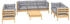 vidaXL 8-tlg. Garten-Lounge-Set mit Grauen Kissen Kiefer Massivholz [ : ] (3096261)