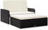 vidaXL 2-tlg. Garten-Lounge-Set mit Auflagen Poly Rattan Schwarz [ : ] (46078)