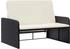 vidaXL 2-tlg. Garten-Lounge-Set mit Auflagen Poly Rattan Schwarz [ : ] (46078)