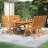 vidaXL Gartenmöbel Set 7-TLG. Gartengarnitur Sitzgruppe Gartenset Sitzgarnitur Gartentisch Esstisch Tisch Stühle Massivholz Akazie (3079638)