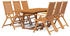 vidaXL Gartenmöbel Set 7-TLG. Gartengarnitur Sitzgruppe Gartenset Sitzgarnitur Gartentisch Esstisch Tisch Stühle Massivholz Akazie (3079638)