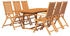 vidaXL Gartenmöbel Set 7-TLG. Gartengarnitur Sitzgruppe Gartenset Sitzgarnitur Gartentisch Esstisch Tisch Stühle Massivholz Akazie (3079638)