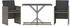 vidaXL Bistro Set 3-TLG., Gartenmöbel mit Kissen Tisch und 2 Stühle, Gartengarnitur Platzsparend, Garten Balkon Terrasse Möbel, Braun Poly Rattan (365065)
