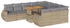 vidaXL Gartenlounge-Set 11-tlg. Garten-Sofagarnitur mit Kissen Beige Poly Rattan, ( -tlg), Beige (3327314)