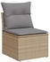 vidaXL Gartenlounge-Set 11-tlg. Garten-Sofagarnitur mit Kissen Beige Poly Rattan, ( -tlg), Beige (3327314)