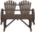 vidaXL Garten Lounge Set 2-TLG., Gartenbank mit Wagenräder-Design, Tisch für Garten Terrasse, Gartenmöbel, Landhausstil, Massivholz Tanne (365098)