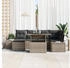 vidaXL Garten Sofagarnitur Set aus 7 Grau Rattan, Kissen Gartenmöbel (3349215)
