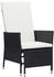vidaXL Gartenmöbel 3-TLG. mit Auflagen Sitzgruppe Gartenset Lounge Sitzgarnitur Gartengarnitur Sessel Beistelltisch Poly Rattan Grau (3059373)