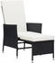vidaXL Gartenmöbel 3-TLG. mit Auflagen Sitzgruppe Gartenset Lounge Sitzgarnitur Gartengarnitur Sessel Beistelltisch Poly Rattan Grau (3059373)