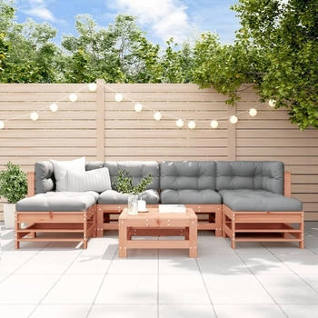 vidaXL 7-tlg. Garten-Lounge-Set mit Kissen Imprägniertes Kiefernholz [ : ] (3185954)