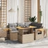 vidaXL Gartenlounge-Set 5-tlg. Garten-Sofagarnitur mit Kissen Schwarz Poly Rattan, ( -tlg), Schwarz (3273499)