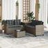 vidaXL Gartensofa in L-Form Grau Poly Rattan (369029)