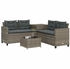 vidaXL Gartensofa in L-Form Grau Poly Rattan (369029)