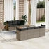 vidaXL Gartenlounge-Set 8-tlg. Garten-Sofagarnitur mit Kissen Schwarz Poly Rattan Schwarz (3223514)