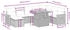 vidaXL 8-tlg. Garten-Sofagarnitur mit Kissen Schwarz Poly Rattan (3273632)