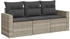 vidaXL 4-tlg. Garten-Sofagarnitur mit Kissen Beige Poly Rattan (3251006)