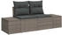 vidaXL 4-tlg. Garten Sofa Set mit Kissen Grau Poly Rattan (3347009)