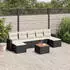 vidaXL 8-tlg. Garten-Sofagarnitur mit Kissen Schwarz Poly Rattan (3224250)