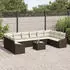 vidaXL Garten Sofa Set 11-tlg. Beige Poly Rattan Garten Sofa (3355577)