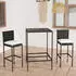 vidaXL 5-tlg. Gartenbar-Set mit Kissen Poly Rattan Grau (3064833)