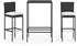 vidaXL 5-tlg. Gartenbar-Set mit Kissen Poly Rattan Grau (3064833)