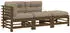 vidaXL 3-tlg. Garten-Lounge-Set mit Kissen Massivholz Douglasie (3186037)