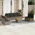 vidaXL Gartenlounge-Set 8-tlg. Garten-Sofagarnitur mit Kissen Grau Poly Rattan, ( -tlg), Grau (3259974)