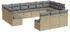 vidaXL 13-tlg. Garten-Sofagarnitur mit Kissen Beige Poly Rattan (3250227)