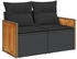 vidaXL Gartenlounge-Set, 9-tlg. Garten-Sofagarnitur mit Kissen Schwarz Poly Rattan (3227980)
