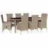 vidaXL Garten-Essgruppe 7-tlg. mit Kissen Beige Poly Rattan (3277578)