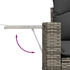 vidaXL 7-tlg. Garten-Sofagarnitur mit Kissen Schwarz Poly Rattan (3220404)