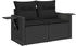 vidaXL 9-tlg. Garten-Sofagarnitur mit Kissen Schwarz Poly Rattan (3327163)
