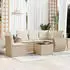 vidaXL Gartenlounge-Set, 6-tlg. Garten-Sofagarnitur mit Kissen Schwarz Poly Rattan (3253713)