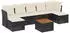 vidaXL 8-tlg. Garten-Sofagarnitur mit Kissen Beige Poly Rattan (3256108)