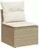 vidaXL 6-tlg. Garten-Sofagarnitur mit Kissen Beige Poly Rattan (3225982)