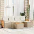 vidaXL Gartenlounge-Set, 6-tlg. Garten-Sofagarnitur mit Kissen Schwarz Poly Rattan (3260005)