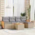 vidaXL Gartenlounge-Set, 6-tlg. Garten-Sofagarnitur mit Kissen Schwarz Poly Rattan (3260005)