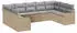 vidaXL Gartensofa-set 9 pcs Beige und Hellgrau Poly-Rattan (3354529)