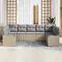 vidaXL Gartensofa-set 9 pcs Beige und Hellgrau Poly-Rattan (3354529)