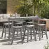 vidaXL Garten Bar Set 6 pcs Hellgrau HDPE (3335809)