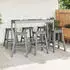 vidaXL Garten Bar Set 6 pcs Hellgrau HDPE (3335809)