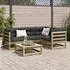 vidaXL 5-tlg. Garten-Sofagarnitur Kiefernholz Imprägniert (3299422)