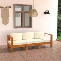 vidaXL 7-tlg. Garten-Lounge-Set mit Dunkelgrauen Auflagen Akazienholz