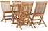 vidaXL 5-tlg. Garten-Essgruppe Klappbar Massivholz Teak (3059978)