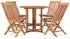 vidaXL 5-tlg. Garten-Essgruppe Klappbar Massivholz Teak (3059978)