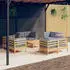 vidaXL 9-tlg. Garten-Lounge-Set mit Anthrazit Kissen Kiefernholz (3096065)